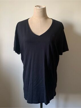 Diesel Women's V-Neck Short Sleeve Tee - Black
